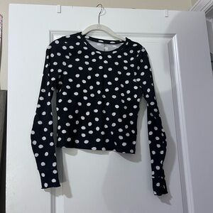 Outdoor Voices Polka Dot Long Sleeve Top